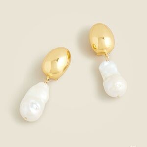 J. Crew - 2025 Freshwater pearl and gold earrings - NWT in bag/packaging